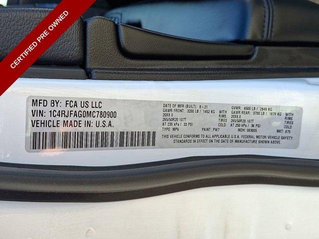 Photo of 2021 Bright White Clearcoat Jeep Grand Cherokee