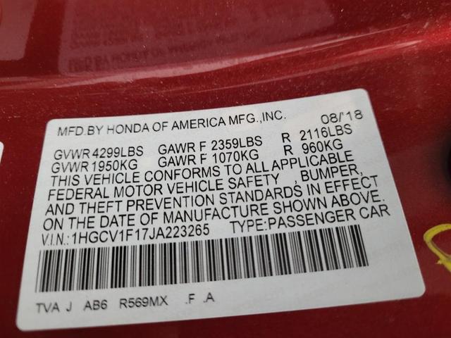 Photo of 2018 Radiant Red Metallic Honda Accord