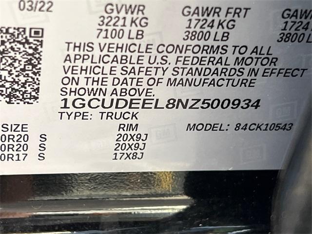 Photo of 2022 Black Chevrolet Silverado 1500