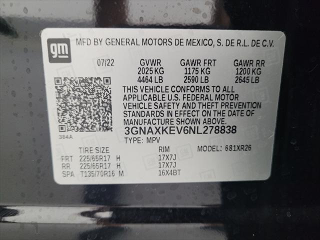 Photo of 2022 Mosaic Black Metallic Chevrolet Equinox