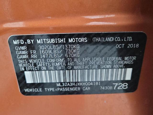 Photo of 2019 Sunrise Orange Metallic Mitsubishi Mirage
