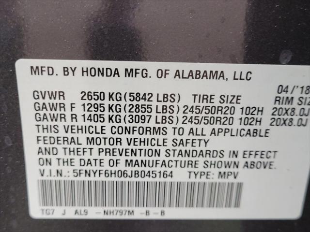 Photo of 2018 Modern Steel Metallic Honda Pilot
