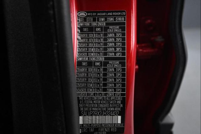 Photo of 2018 Firenze Red Metallic Land Rover Range Rover Evoque