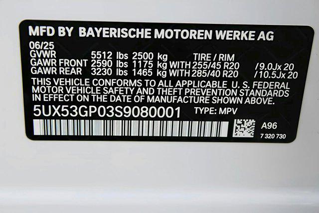 Photo of 2025 Mineral White Metallic BMW X3