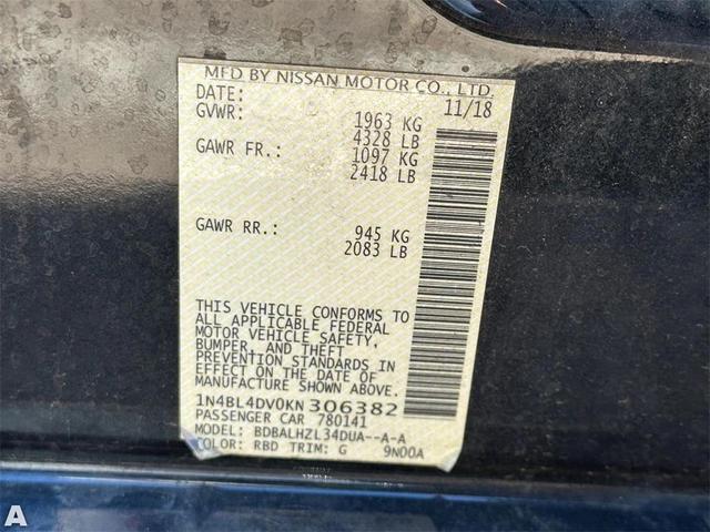 Photo of 2019 Storm Blue Metallic Nissan Altima