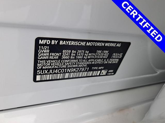 Photo of 2022 Mineral White Metallic BMW X5