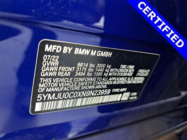 Photo of 2022 Bay Blue BMW X5 M