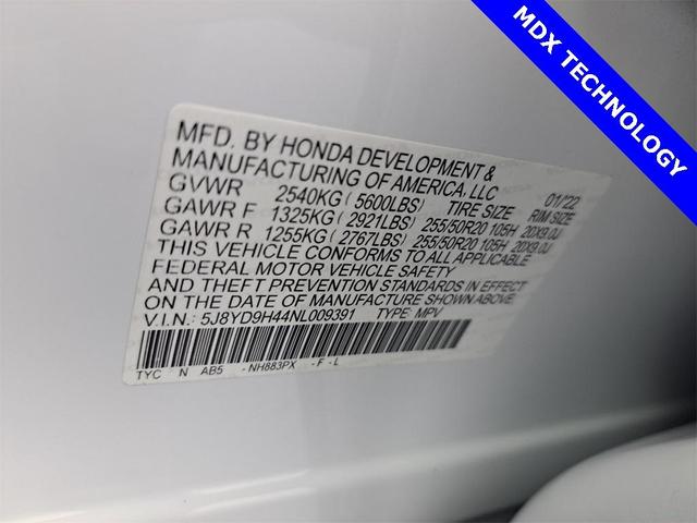 Photo of 2022 Platinum White Pearl Acura MDX