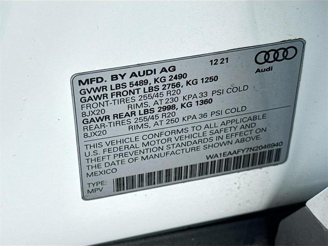 Photo of 2022 Ibis White Audi Q5
