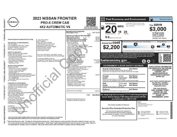 Photo of 2023 Cardinal Red Metallic Tricoat Nissan Frontier