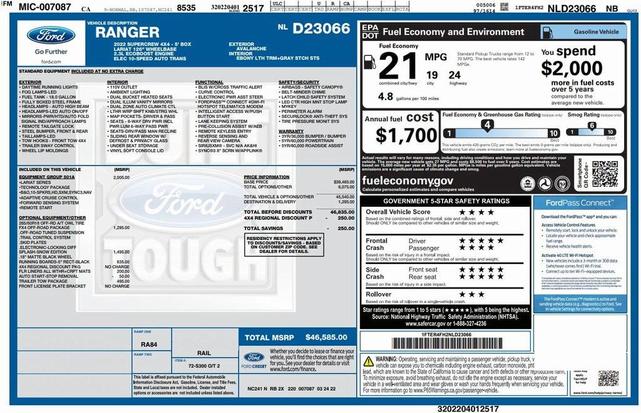 Photo of 2022 Avalanche Ford Ranger
