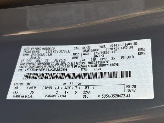 Photo of 2020 Abyss Gray Metallic Ford F-150
