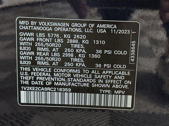 Photo of 2024 Deep Black Pearl Volkswagen Atlas Cross Sport