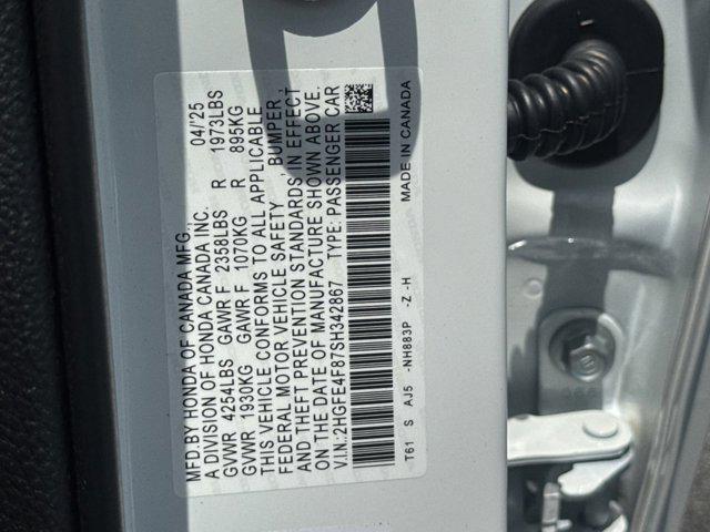 Photo of 2025 Platinum White Pearl Honda Civic Hybrid