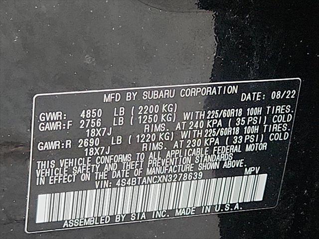 Photo of 2022 Crystal Black Silica Subaru Outback
