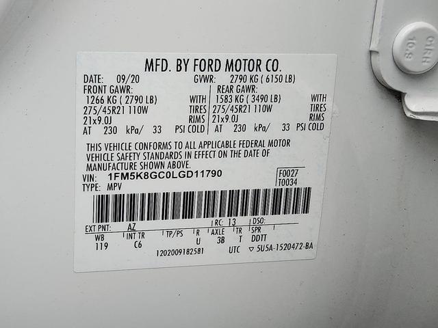Photo of 2020 Star White Metallic Tri-Coat Ford Explorer