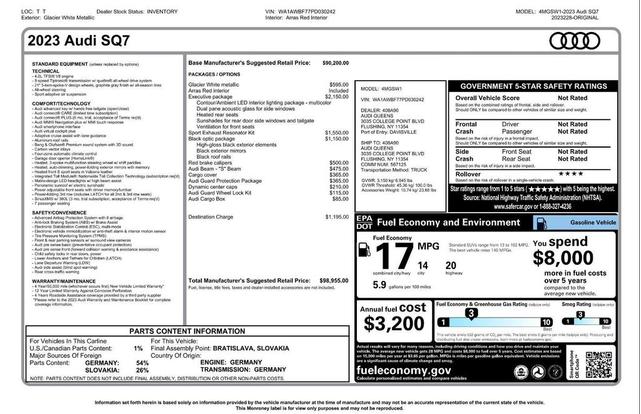 Photo of 2023 Glacier White Metallic Audi SQ7