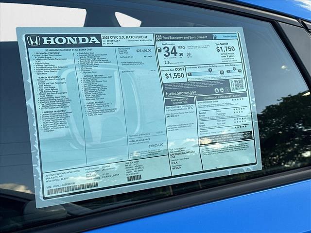 Photo of 2025 Boost Blue Pearl Honda Civic