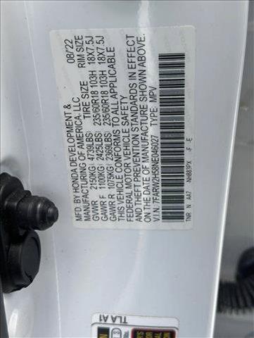 Photo of 2022 Platinum White Pearl Honda CR-V