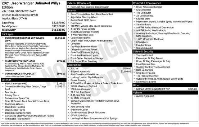 Photo of 2021 Black Clearcoat Jeep Wrangler Unlimited