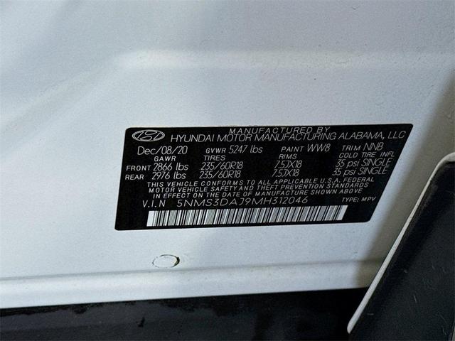Photo of 2021 White Hyundai SANTA FE