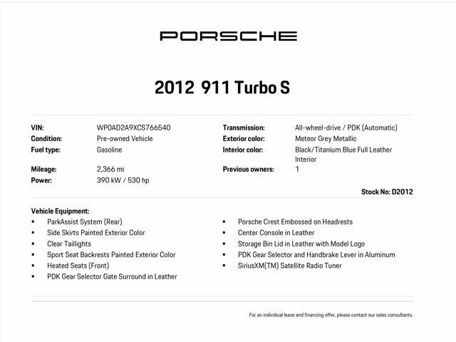 Photo of 2012 Meteor Grey Metallic Porsche 911