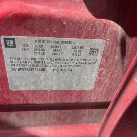 Photo of 2014 Crystal Red Tintcoat Chevrolet Cruze