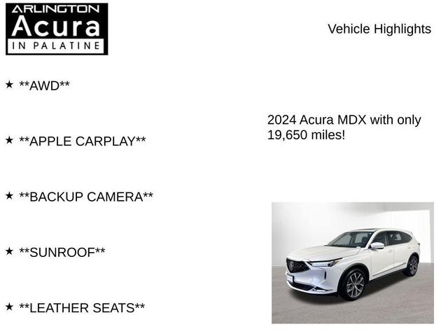 Photo of 2024 Platinum White Pearl Acura MDX