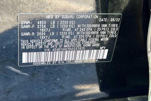 Photo of 2022 Crystal Black Silica Subaru Outback