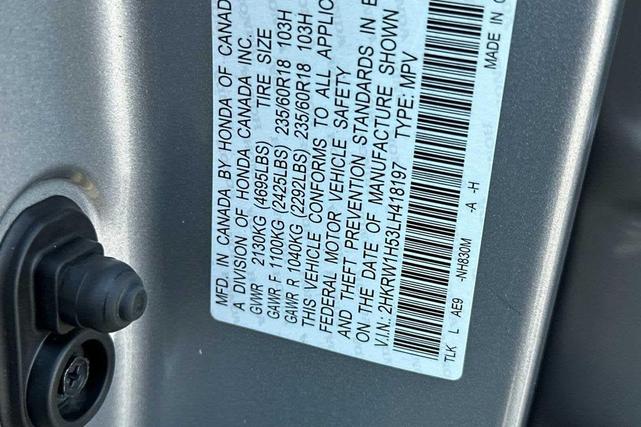 Photo of 2020 Lunar Silver Metallic Honda CR-V