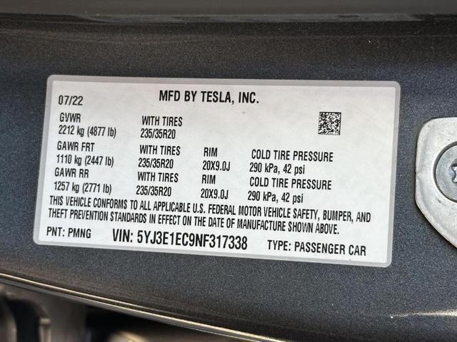 Photo of 2022 Midnight Silver Metallic Tesla Model 3