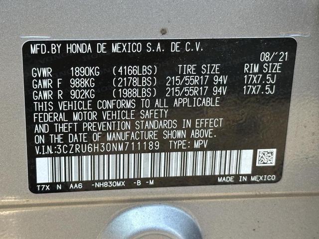 Photo of 2022 Lunar Silver Metallic Honda HR-V