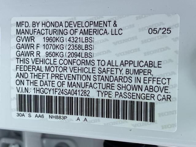 Photo of 2025 Platinum White Pearl Honda Accord