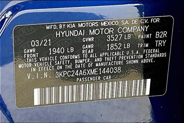 Photo of 2021 Admiral Blue Hyundai Accent