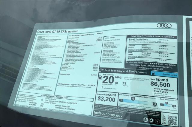 Photo of 2025 Glacier White Metallic Audi Q7