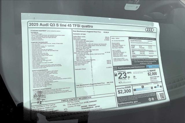 Photo of 2025 Mythos Black me Audi Q3