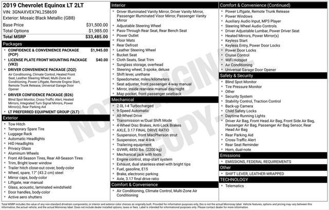 Photo of 2019 Mosaic Black Metallic Chevrolet Equinox