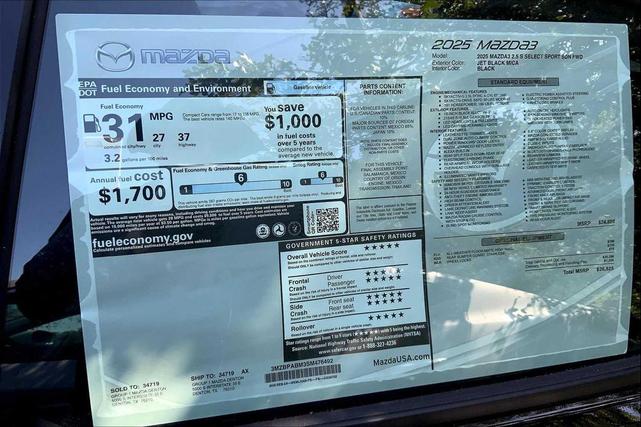 Photo of 2025 Jet Black Mica Mazda Mazda3
