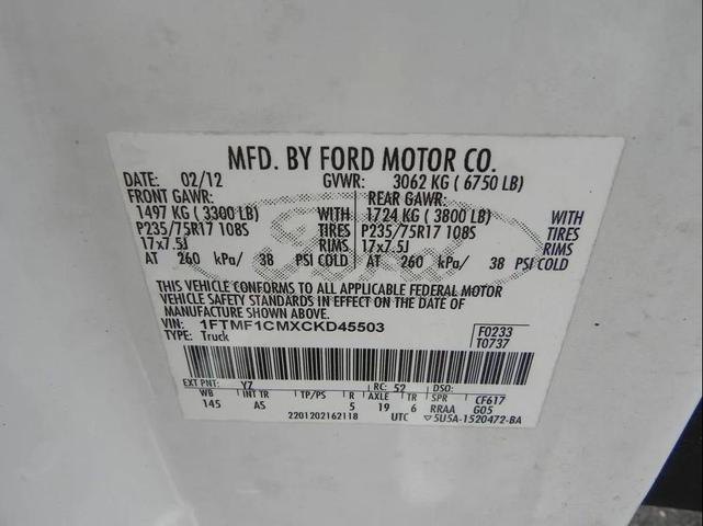 Photo of 2012 Oxford White Ford F-150