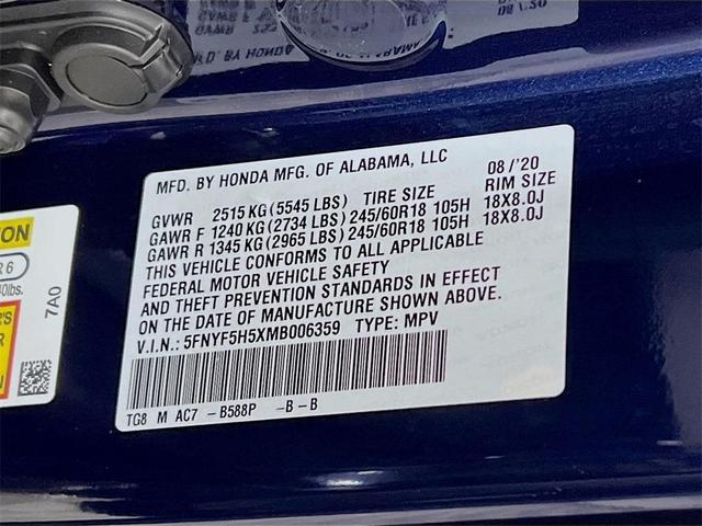 Photo of 2021 Obsidian Blue Pearl Honda Pilot