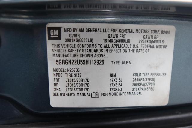 Photo of 2005 Blue Hummer H2