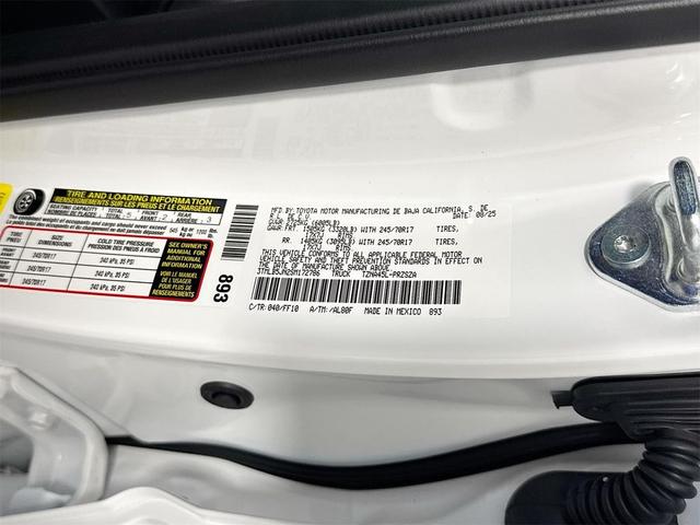 Photo of 2025 White Toyota Tacoma