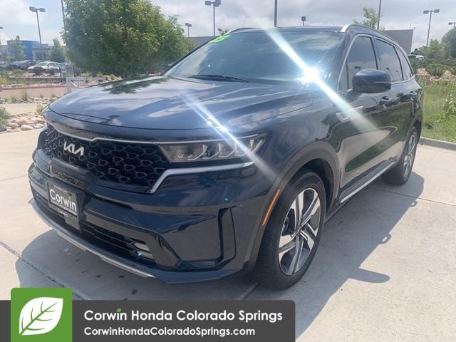 Photo of 2023 Gravity Blue Kia Sorento Hybrid