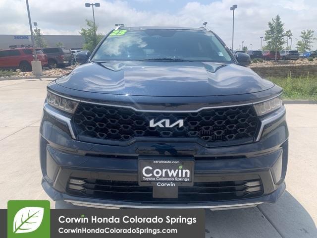 Photo of 2023 Gravity Blue Kia Sorento Hybrid