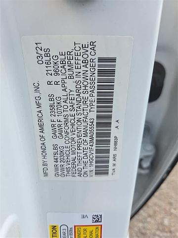 Photo of 2021 Platinum White Pearl Honda Accord