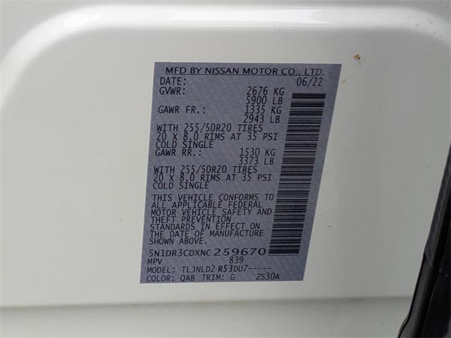 Photo of 2022 Pearl White Tricoat Nissan Pathfinder