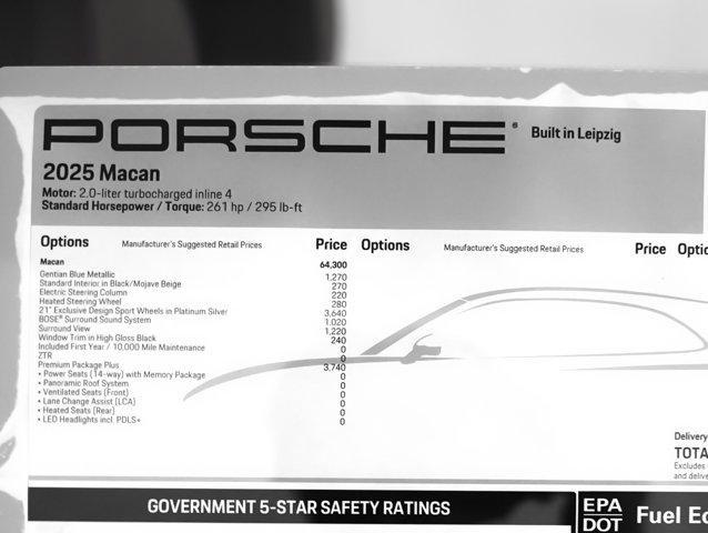 Photo of 2025 GENTIAN BLUE Porsche Macan