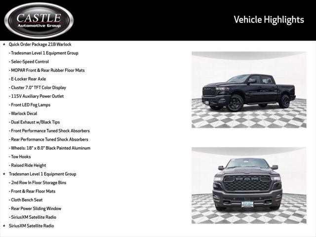 Photo of 2025 Diamond Black Crystal Pearlcoat RAM 1500