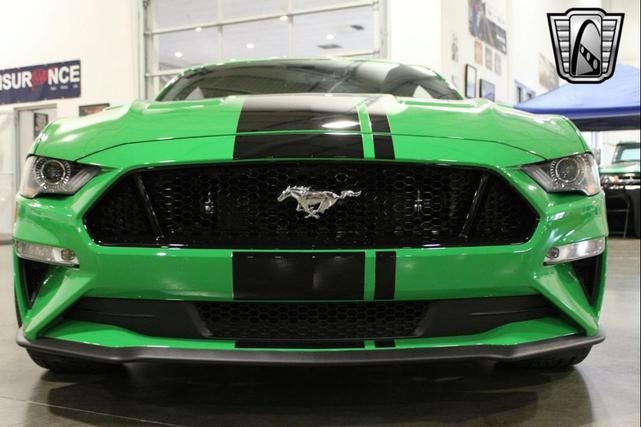 Photo of 2019 Green/Black Stripe Ford Mustang