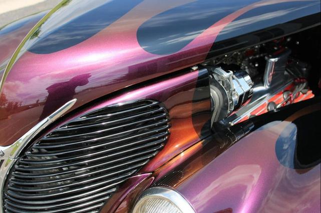 Photo of 1938 Black with Flames Ford Deluxe